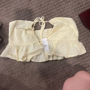 pacsun open front crop top